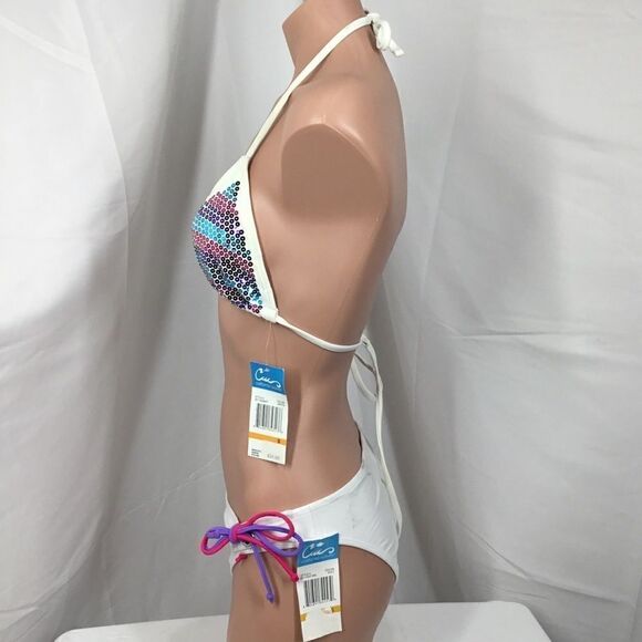 California Waves Sequin Triangle Top Bikini (D) - Picture 2 of 8